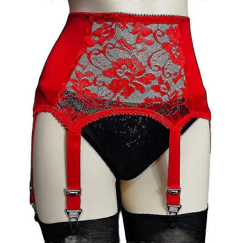 النساء مثير الحمالات الرجعية خمر نمط 6 الأشرطة الحمال حزام الملابس الداخلية الرباط حزام TW 2024 جديد