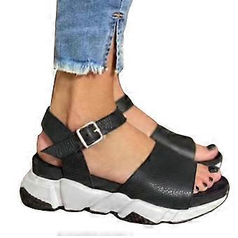 Women's Sandals Summer Open Toe Breathable Ankle-strap Shoes Pin Buckle Closure