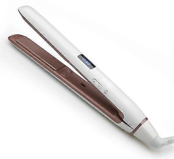 Digital Display Curling Tool For Electric Hair Straightener Temperature Adjustment(White)