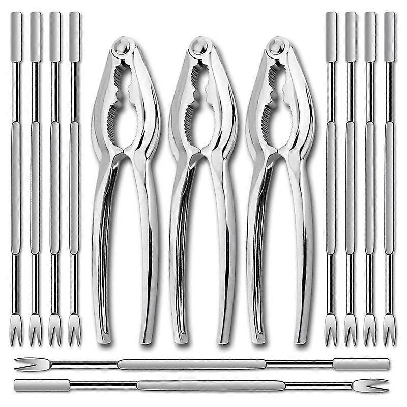 Seafood Tools Set Nut Crackers Of 13Pcs Seafood Opener Tool Set 3 Pcs Lobster CrackersCrab Crackers