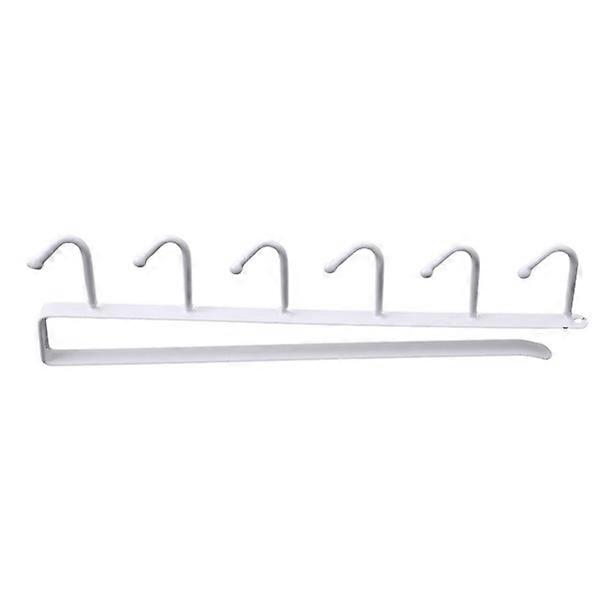 ZK-Kitchen Cabinet Ceiling Storage Hook with 6 Hooks Table Cabinet Storage Rack Hanger Storage Rack Kitchen Hanger Tool