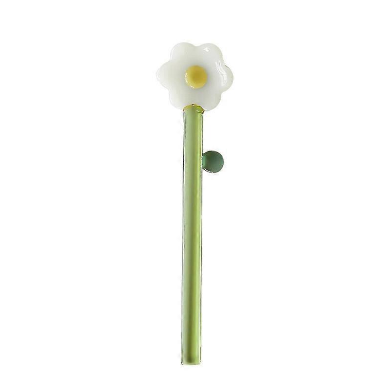 Farverig solblomst Scoop Ice Cream Scoop Dessert Scoop Omrøring Scoop Borosilikat, gennemsigtigt glas Langt håndtag Sød Scoop FLYE1771