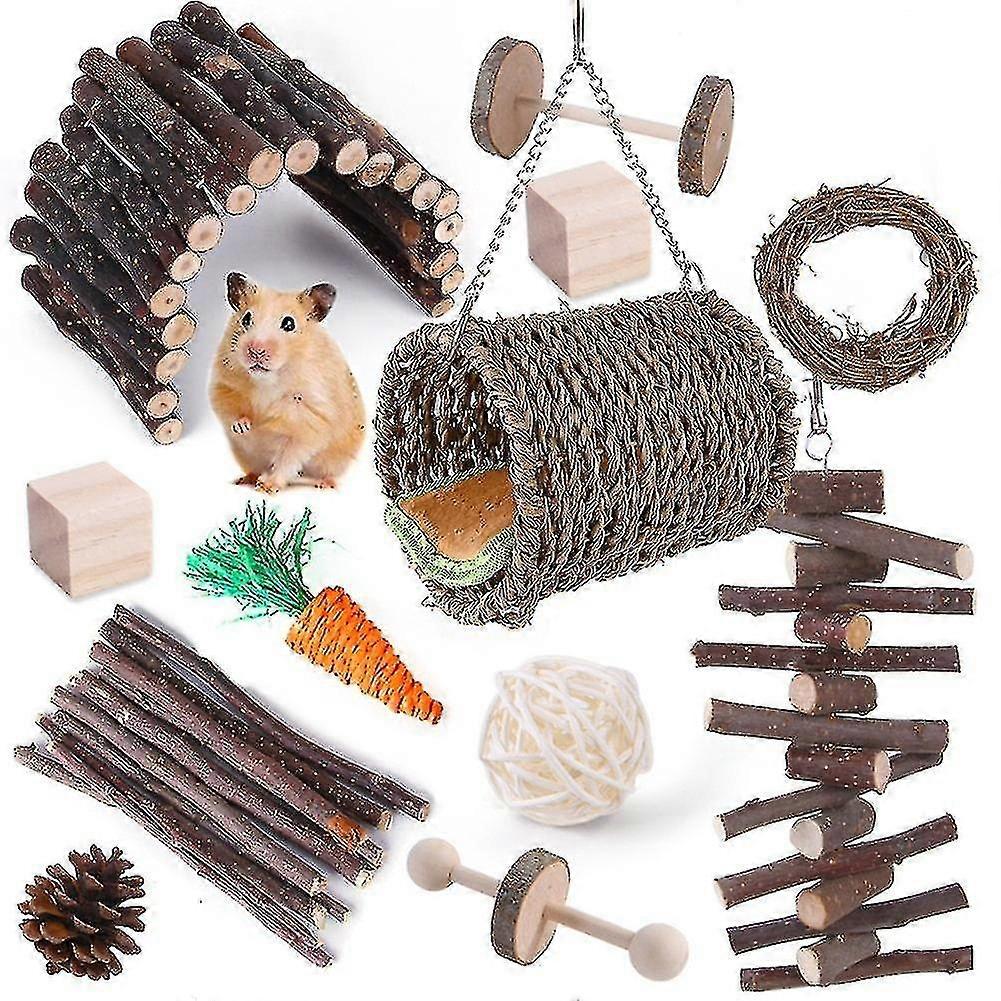 12 Pack Hamster Gerbil Rat Guinea Pig Chinchilla Chew Compatible With Rabbits