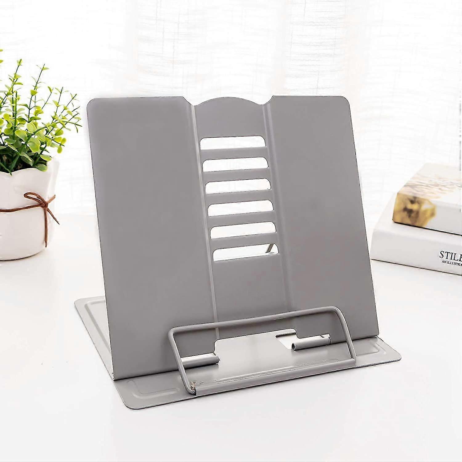Metal Book Stand Reading Book Holder Lightweight Cook Book Stands Portable Textbook Holders Adjustab