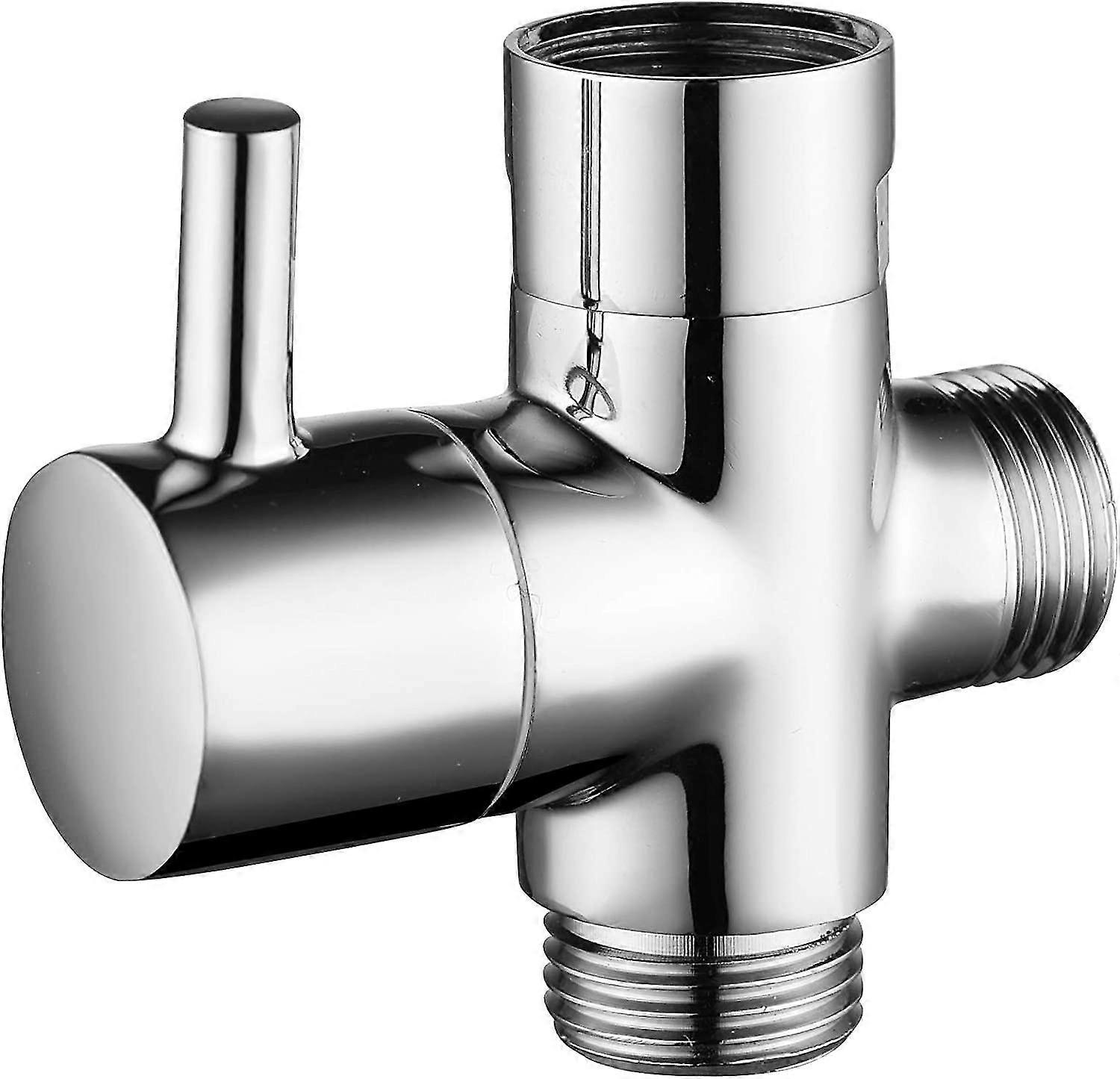 Solid Brass 3 Way Valve G1/2" Hand Shower Shower Components Universal Fitting, Chrome Dsf007