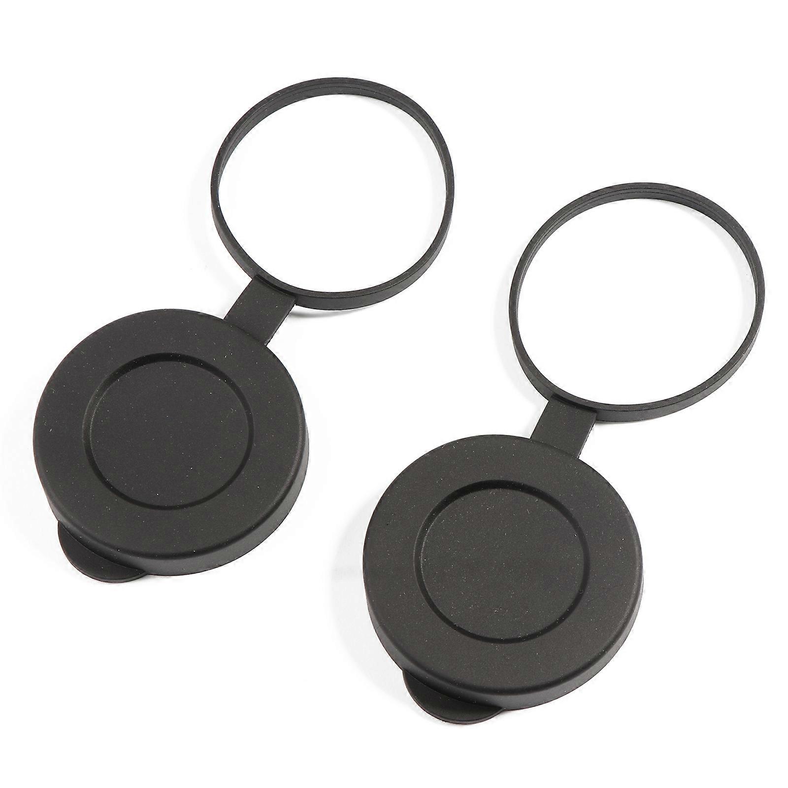 2 Pcs Practical Binoculars Lens Caps 42mm Protective Rubber Objective Lens Caps