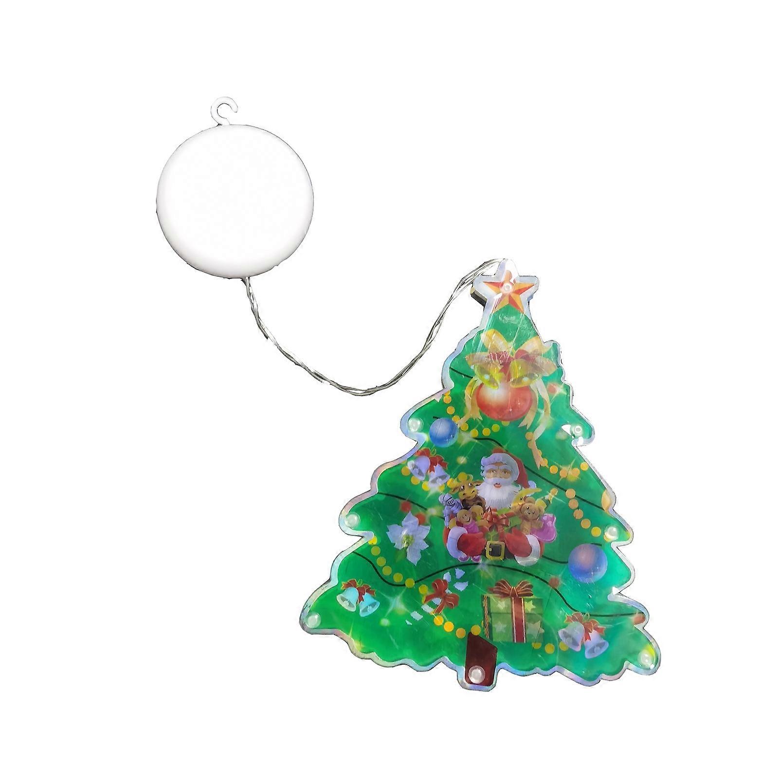 Battery Powered Lighted Window Decorations Snowman Pattern Copper Wire Joyous Luminous Christmas Decoration Lights Party Decoration KAESI