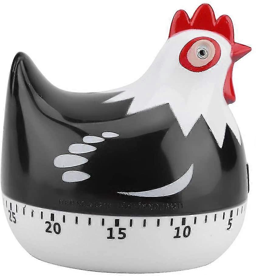 Black Cartoon Style Hen Shaped Kitchen Timer