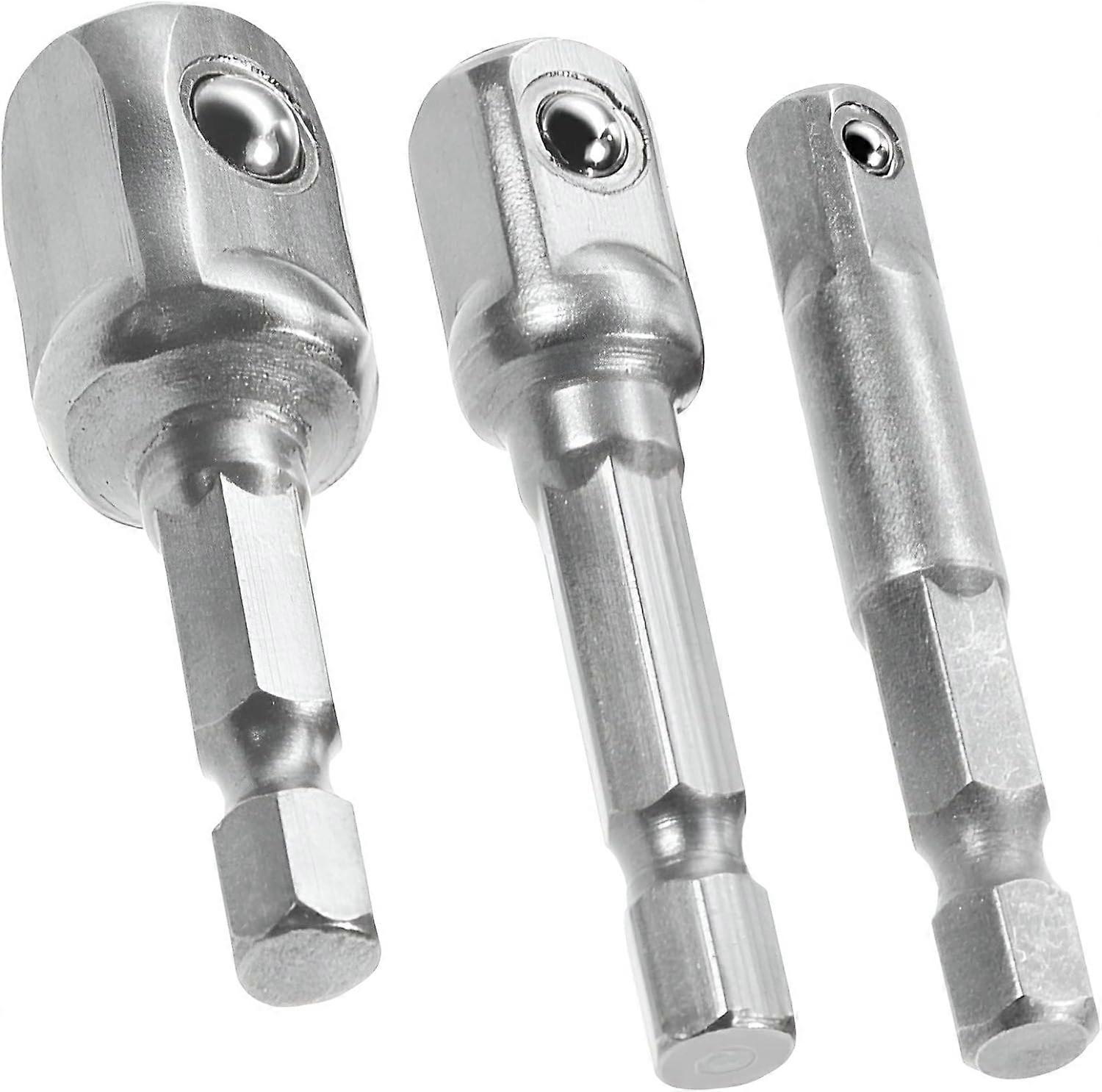3pcs Universal Hex Square Socket Wrench Adapter 1/2", 1/4", 3/8", Multi-Function Wrench, for Cordless Drill and Driver, Socket Adapter