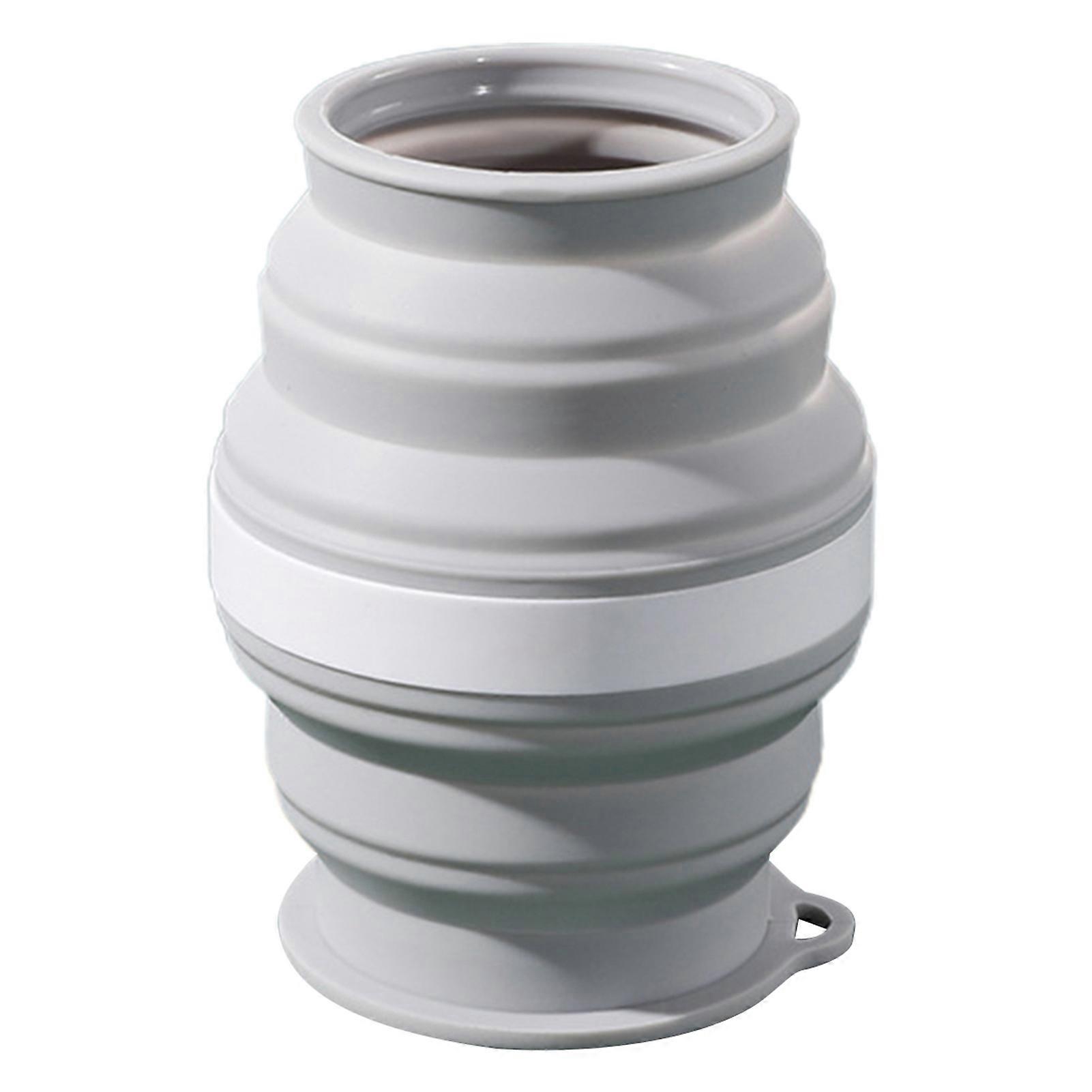 350ML BPA Free Folding Cup with Lid Easy to Carry Anti-scald Portable Silicone Expandable Drinking Cup for Outdoor Drinking KAESI