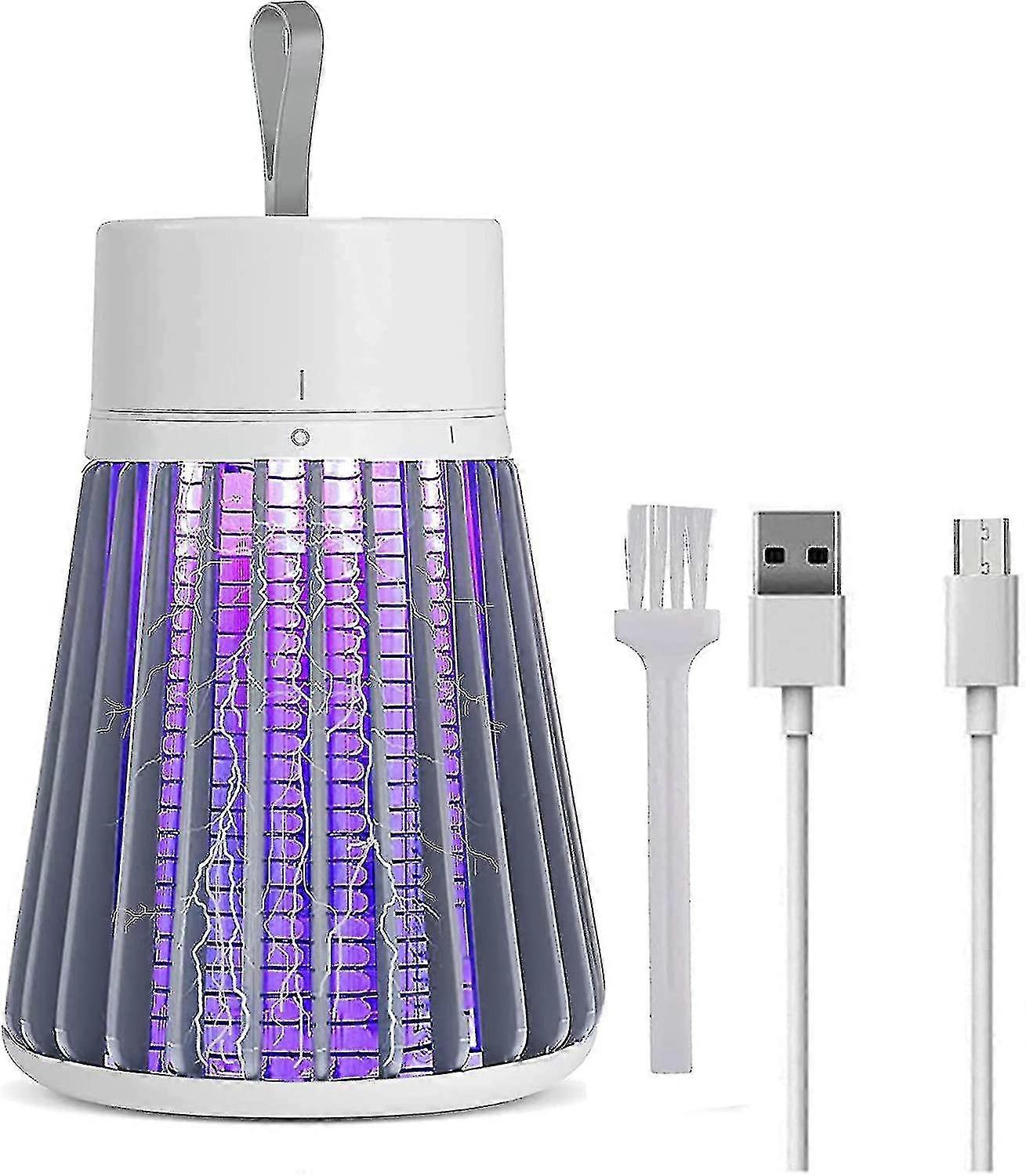 Bug Zapper,electric Mosquito Zapper Portable Camp Mosquito Killer Rechargeable Indoor Bug Zapper Outdoor Mosquitoes Light With Hanging Loop,purple Lig