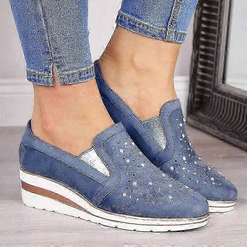 Dámské ležérní klínové boty Drahomínek Slip On tenisky Ploché mokasíny