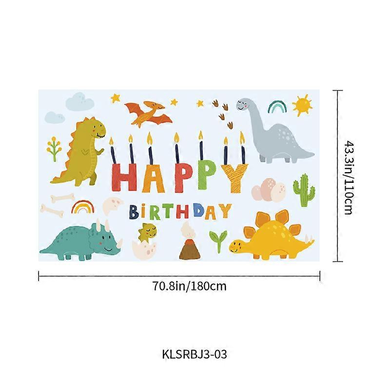 Decoration Supplies Children's Birthday Party Decoration Flag Dinosaur Birthday Party Photo Background Cloth