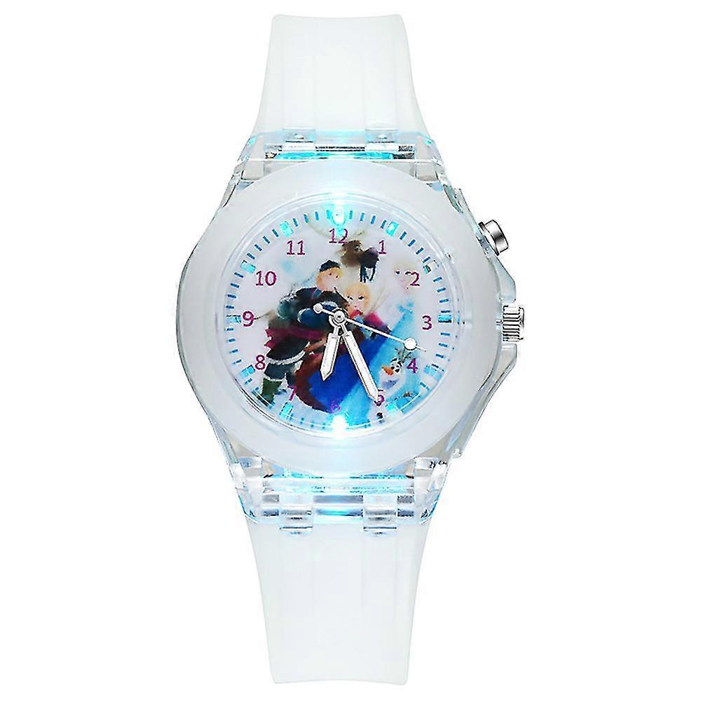 Frozen Princess Elsa Night Luminous Kids Girls Watch Birthday Gift