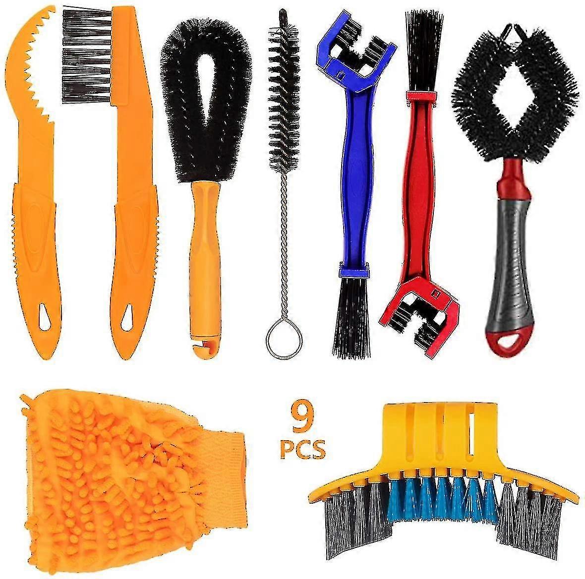 9pcs Bike Cleaning Brush Set