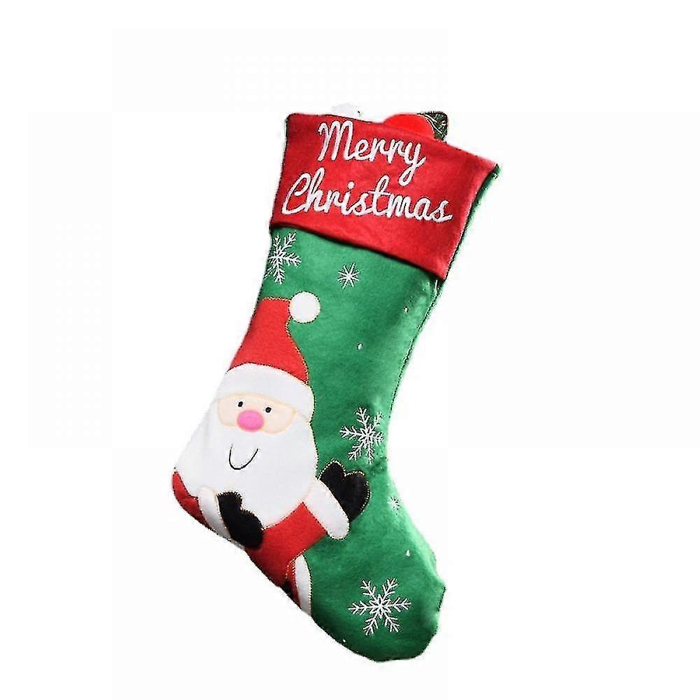 Christmas Stocking, Santa, Reindeer Xmas Character For Family Holiday Christmas Party Decorations Stocking