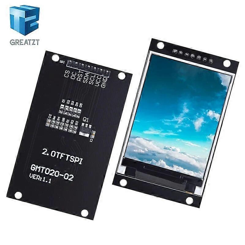 Display TFT de 2,0 polegadas OLED LCD Drive IC ST7789V 240RGBx320 Dot-Matrix SPI Interface para Módulo de exibição LCD colorido Arduio