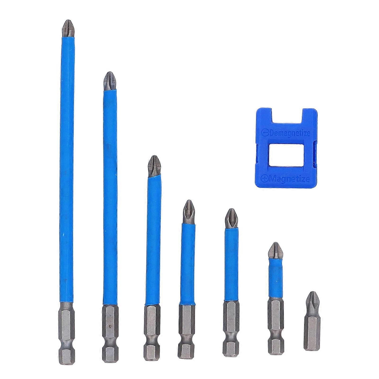 7PCS Set Cross Screwdriver Bit PH2 Magnetic Electric Screwdriver Drill Bit with Magnetizer