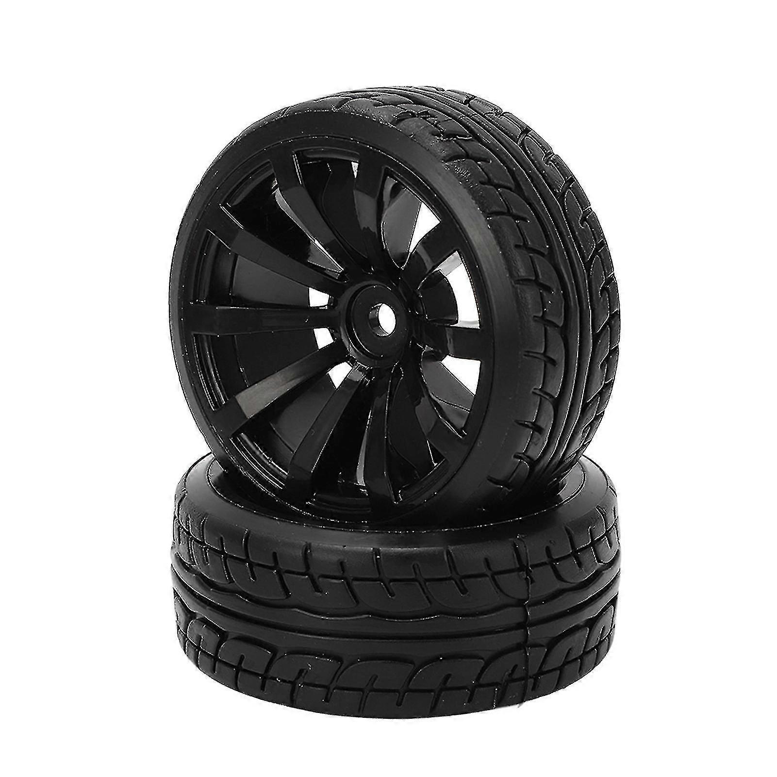 4 RC Drift Reifen 1/10 Für Tamiya TT02 - Harte Gummibereifung Mit 12mm Adapter