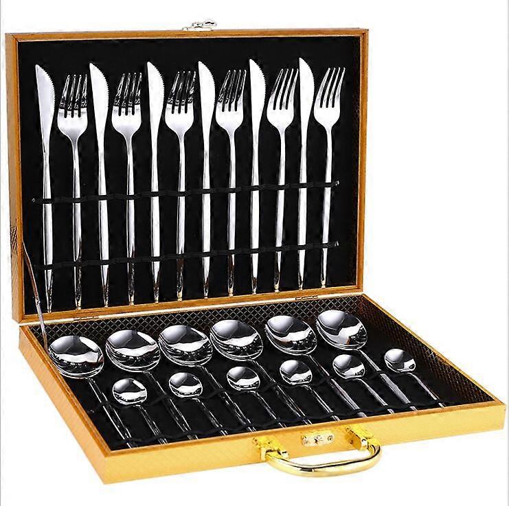 Set posate di lusso 24 pezzi / set acciaio inossidabile con scatola