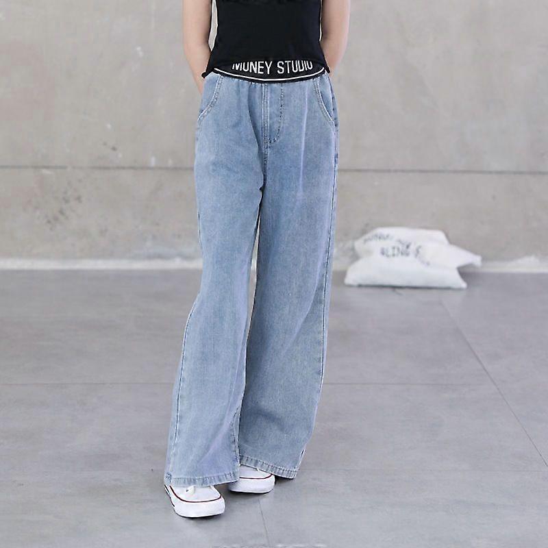 Vida ben jeans långbyxor för tonåring flicka kläder våren hösten denim ytterkläder