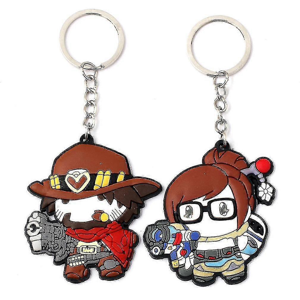 Hmwy-2pcs Porte-clés Ow Pendentif Porte-clés