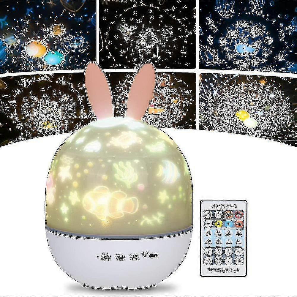 Night Light Starry Sky 360 Music Rotating Timer Remote Control Projector