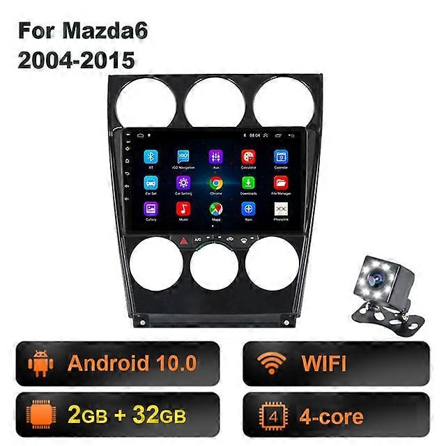 2Din Carplay Android10.0 Araba Multimedya Oynatıcı Mazda 6 2004-2015 Araba Radyo GPS Navigasyon Otomatik Radyo Stereo Blutooth Oynatıcı