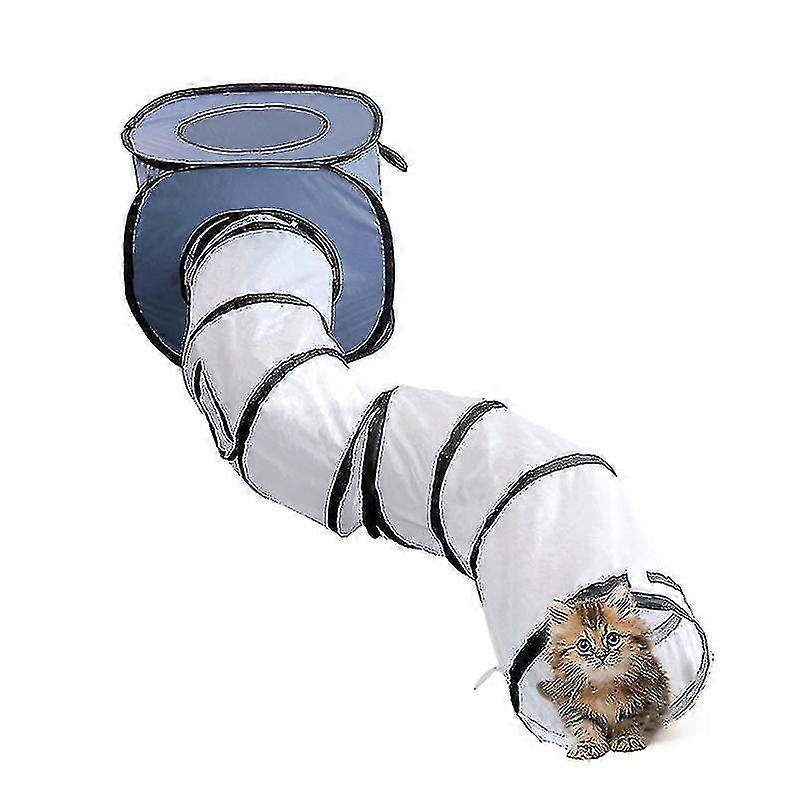 テントSシェイプ猫トンネルS字型猫トンネルインタラクティブ猫おもちゃ折りたたみペットプレイタンネ