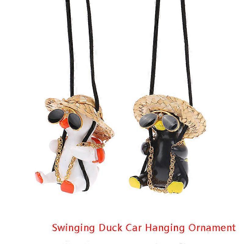 Swing Duck Agățat auto pandantiv drăguț Duck rearview oglinda agățat Ornamente Swing Auto Interior Decoraction Accesorii