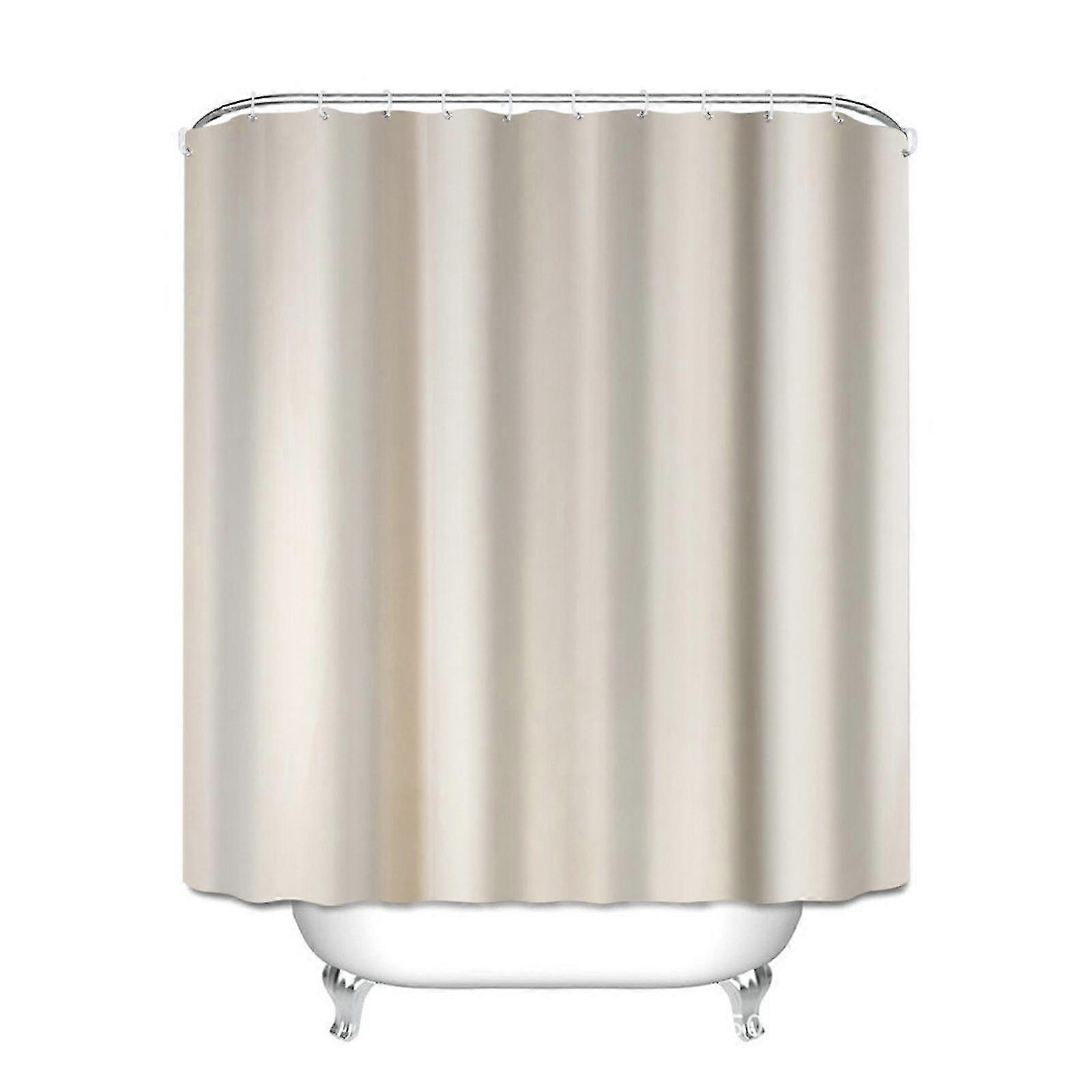 Polyester Wasserdichter Duschvorhang Einfarbig Badezimmer Duschvorhang