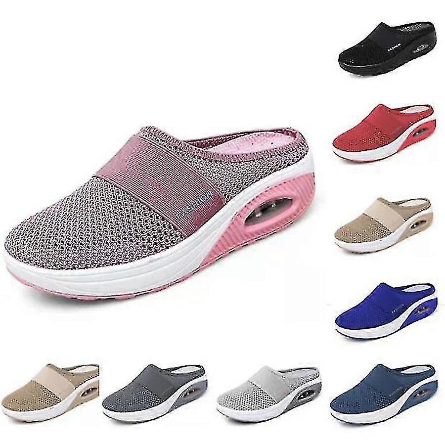 Air Cushion Walking Shoes Breathable Casual Mesh Slip On Walking Shoes For Outdoor Indoor