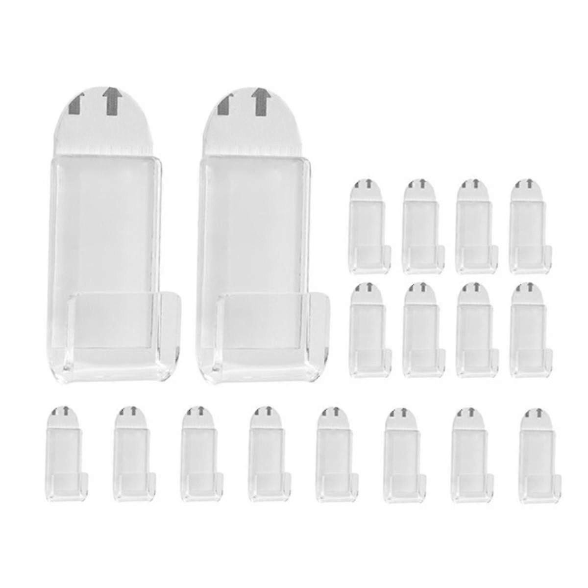 Vinyl Record Wall Mount,18 PCS Acrylic Vinyl Record Holder Self Adhesive Clear Vinyl Display Shelf No Drill