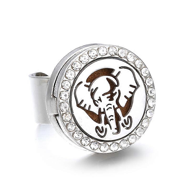 10PCS Partihandel Aromaterapi Smycken Ring Livets träd Doft Parfym Eterisk Olja Diffusor Kvinnor Ringar Crystal Open Locket Ring