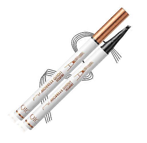Eyebrow pencil,Fork Tip Eyebrow Pen Waterproof Microbladings Eyebrow Pencil for Natural Looking Brows