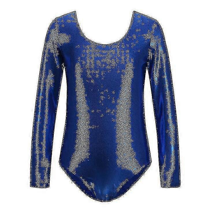 Filles Manches Longues Danse Brillante Gymnastique Justaucorps Bodysuit