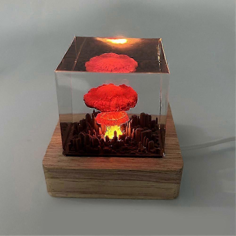 Handmade Resin LED Atomic Bomb Model USB Desktop Decoration Night Light