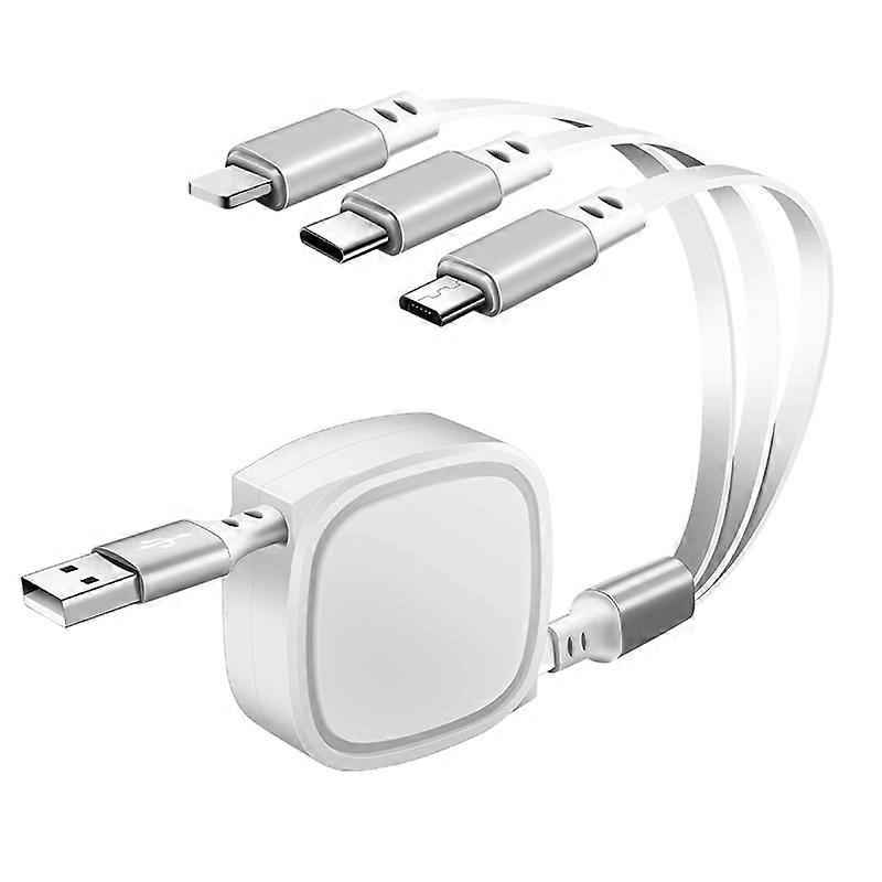 1.2m 3 in 1 USB Retractable Charging Cable