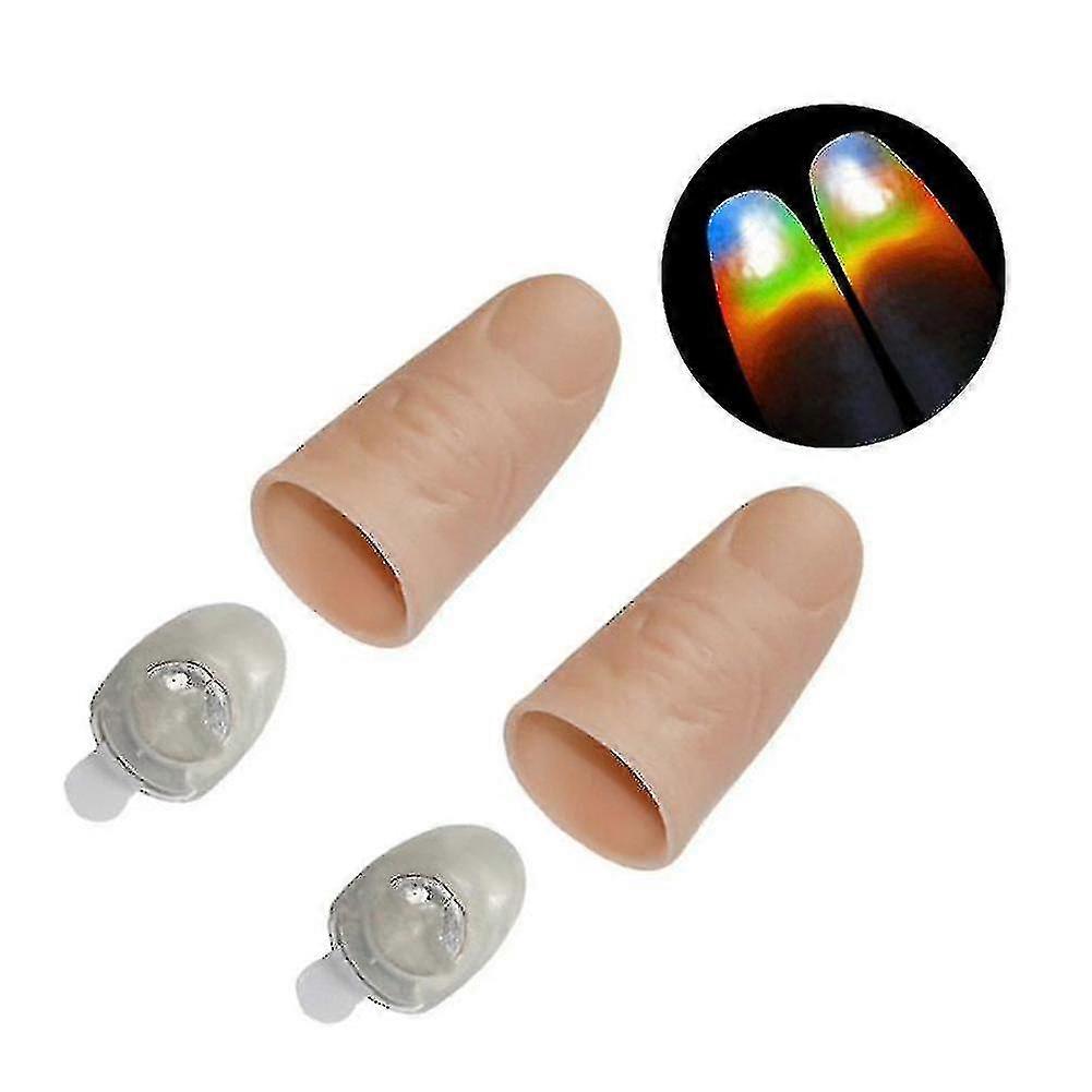 2pcs Party Light Up Glow Thumbs Light Led Flashing Fingers Light Magic Trick Props