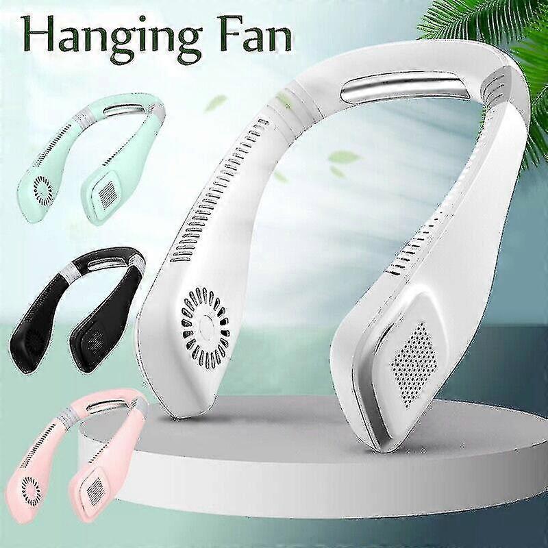 Mini Fan Neck Bladeless Neck Hanging Er Usb Recharable Portable