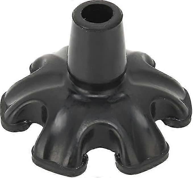 Cane Tips, 6 Pillar Design Nonslip Rubber Crutch Tips Th For Walking Stick Shooting Stick(1pc, Black) -t
