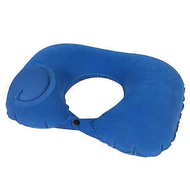 U-Shaped Inflatable Travel Pillows Portable Air Travel Pillows Neck Support Cushion Comfortable Sleeping Travel Pillows Press To Inflate Travel Pillow