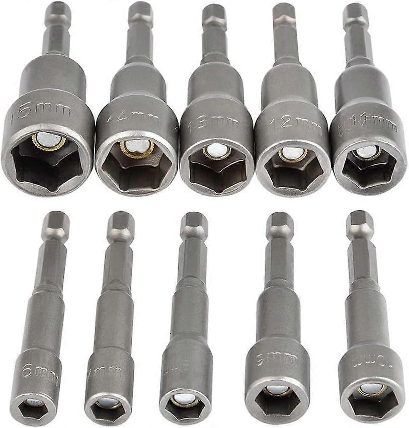10pcs Hex Socket Wrench Adapter for Nuts, Driver Insert, Bit Socket Set, Hex Socket Nuts