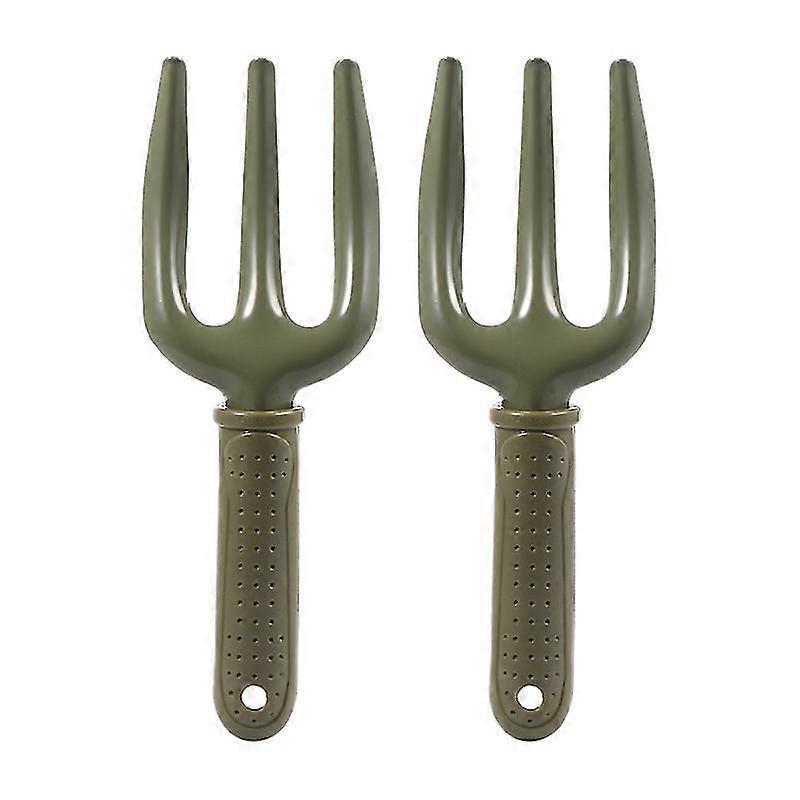 2pcs Gardening Tool Fork Planting Small Hand Rake Weeder For Flower Vegetable
