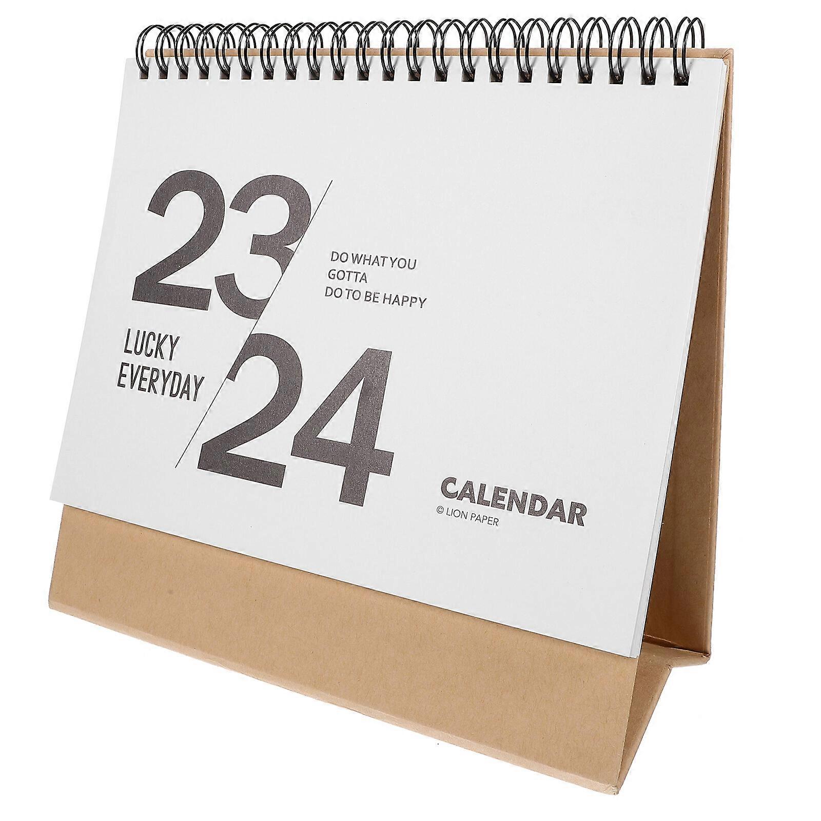 Decorative Desk Calendar Daily Use Monthly Calendar Office Standing Calendar Decor