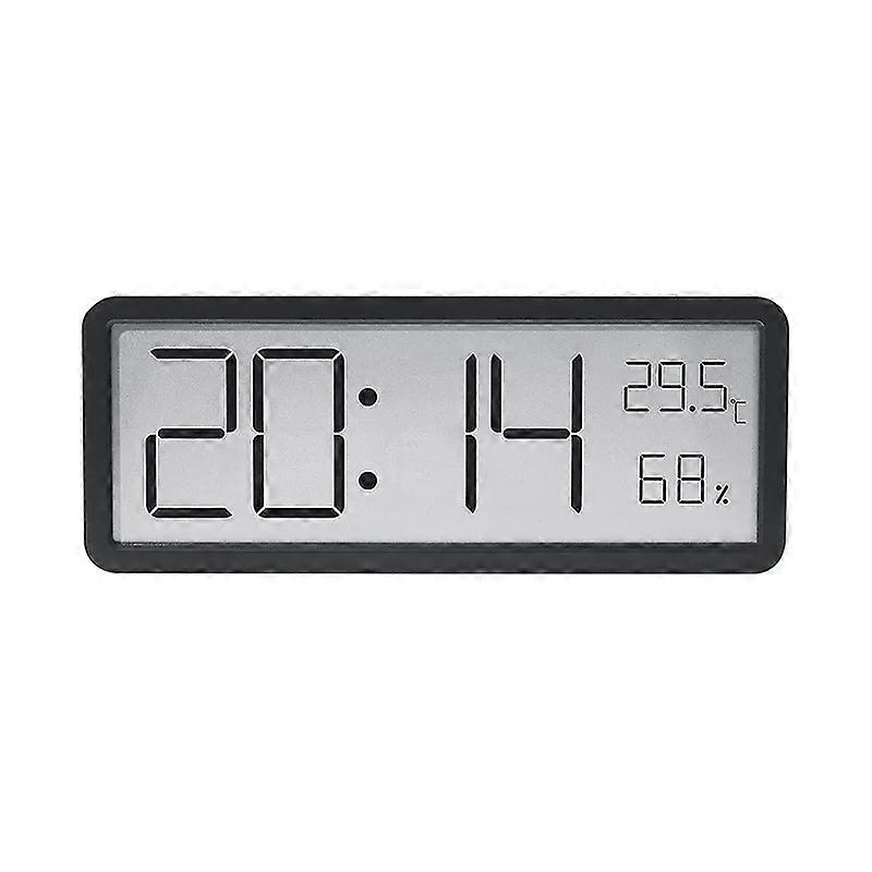 Living Room LCD Screen Digital Wall Clock Time Temperature Humidity Display Electronic Clock Hanging Desktop Digital Clock
