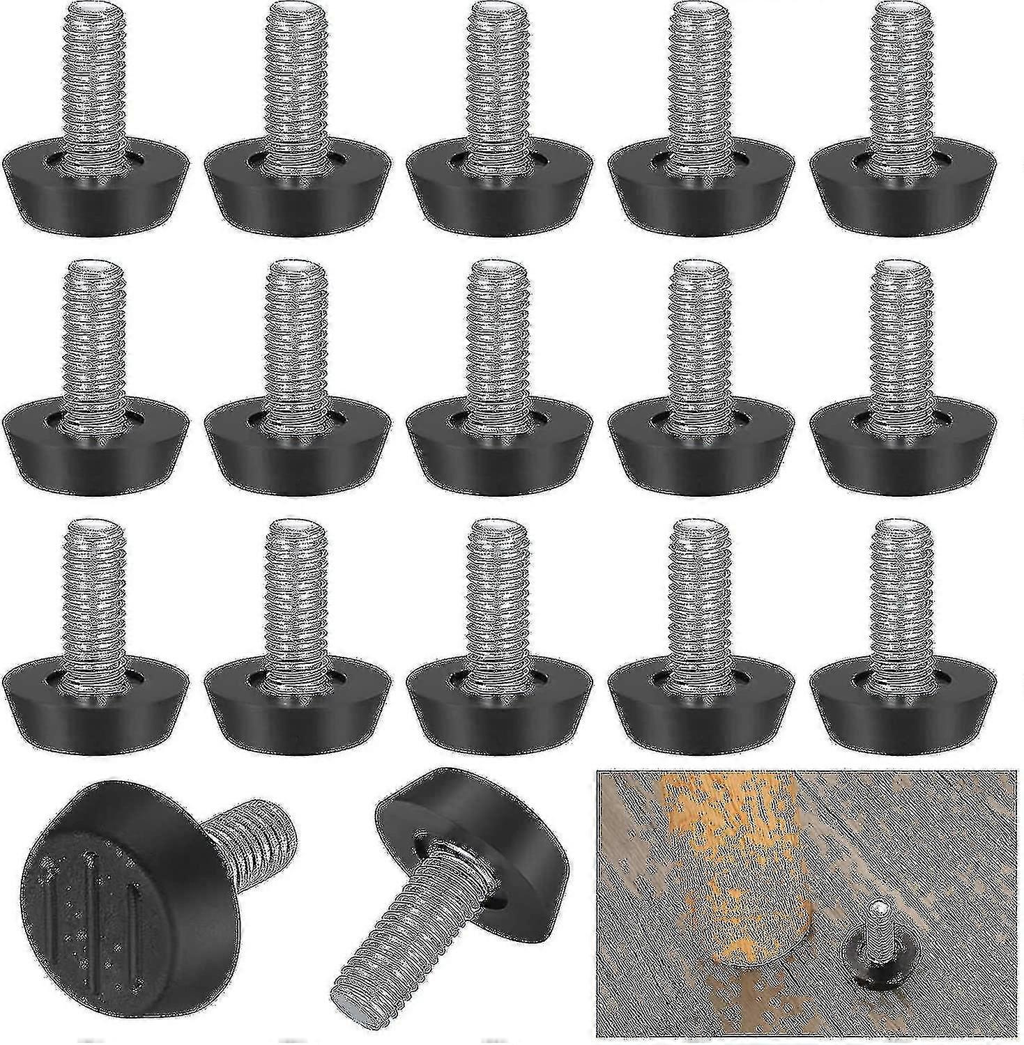 Pt 20pcs調節可能な家具レベリング脚M6 X 20 X 25mm椅子の脚用ネジTw