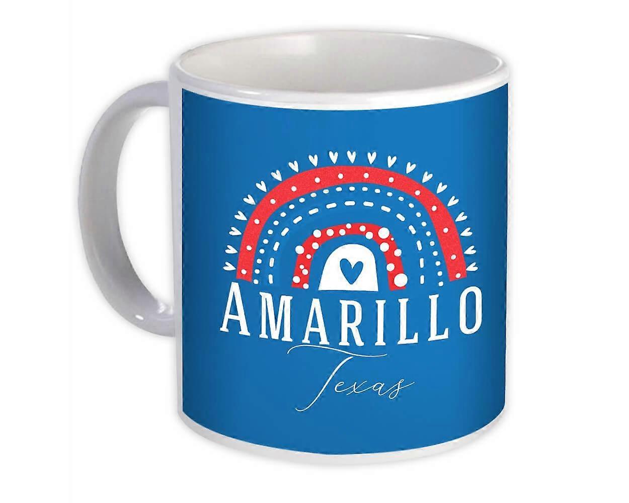 Gift Mug: Amarillo Texas USA Rainbow