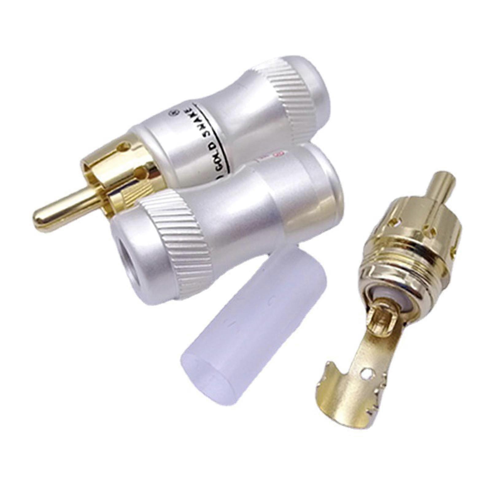 Durable Metal Audio Video Connecting Accessories Gold Snake Audio Adapter
