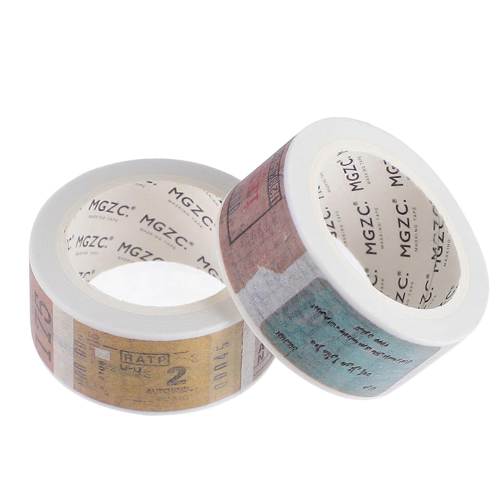 2 rolls of Decorative Tape Paper Tapes Adhesive Tapes Paper Tapes Notebook Tape